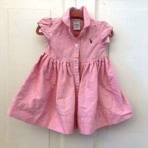 Ralph Lauren pink polo dress 9 months EUC